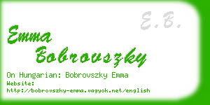 emma bobrovszky business card